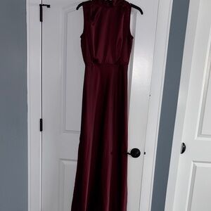 Lulus Satin Burgundy dress XS